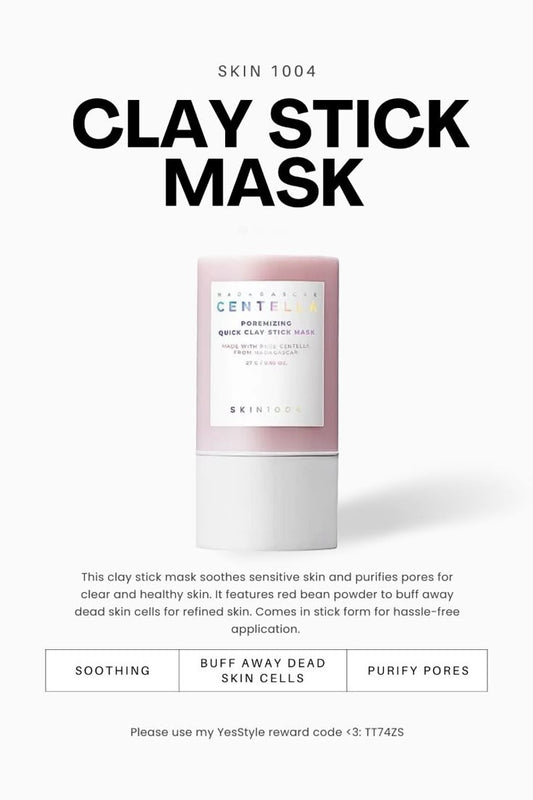 SKIN1004 Madagascar Centella — Poremizing Quick Clay Stick Mask & Tone Brightening Capsule Ampoule Duo