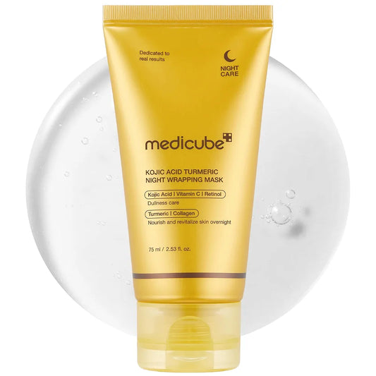 Medicube Kojic acid & Turmeric Collagen Overnight Wrapping Mask – Peel‑Off Brightening & Firming