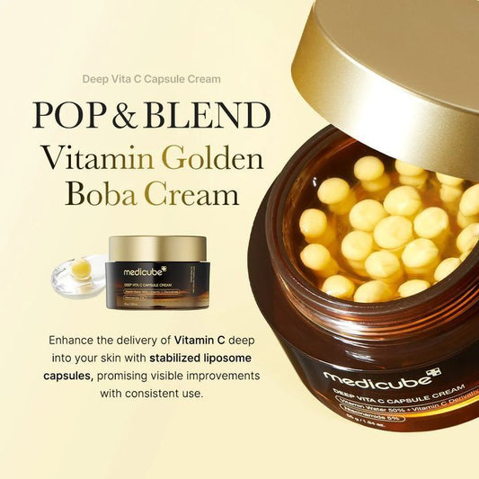 Medicube Vitamin C & Pink PDRN Deep Capsule Cream – Brightening & Firming Skincare Powerhouse