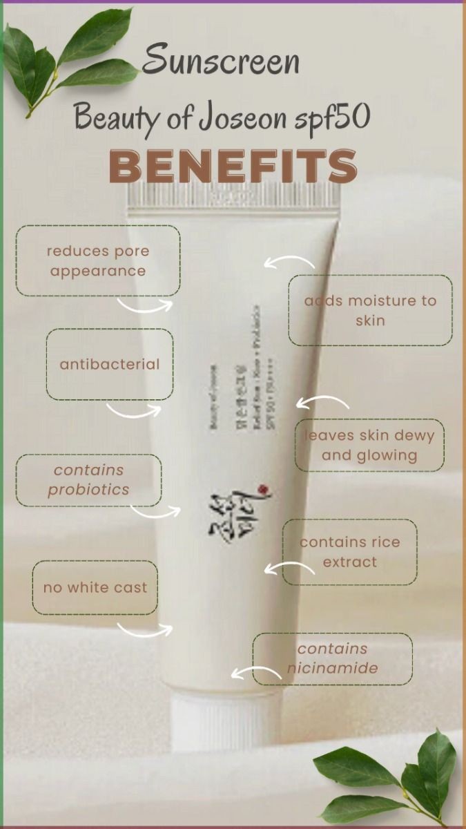 Beauty of Joseon Relief Sun – SPF50+ PA++++ | Rice + Probiotics Sunscreen, 50ml