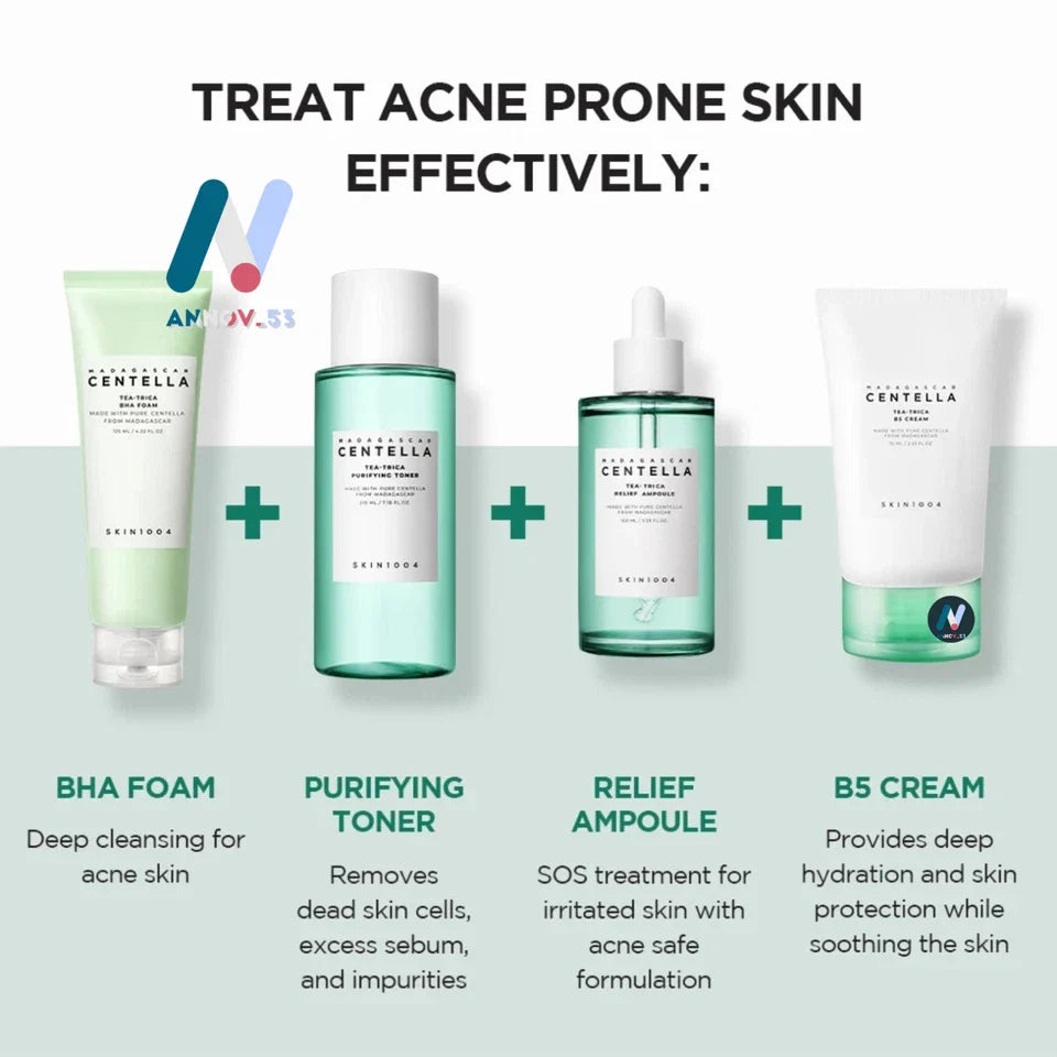 SKIN1004 Madagascar Centella Tea-Trica SET Acne Prone Skin Barrier Calm Moisture
