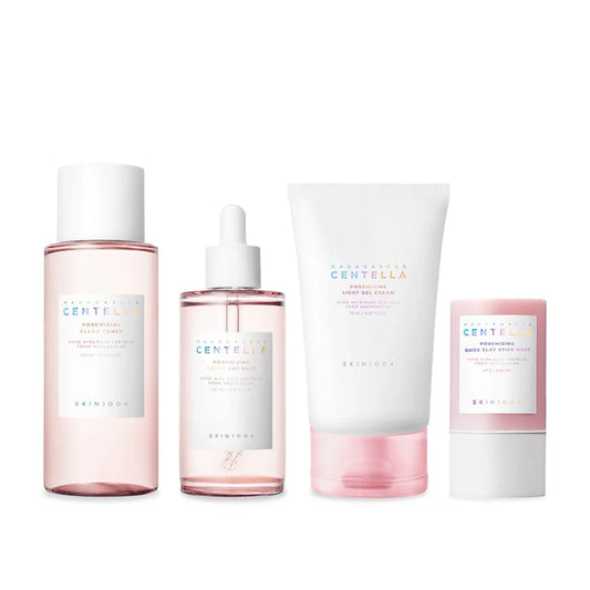 SKIN1004 Madagascar Centella Perfect Pore Set – 4-Step Pore Kit for Exfoliation, Hydration & Refinement | Oily & Combination Skin