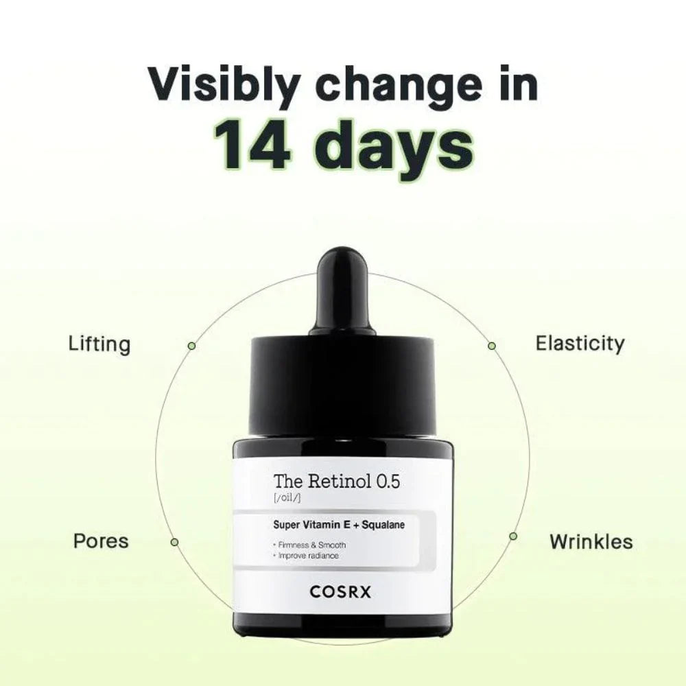 COSRX The Retinol 0.5 [Oil] Super Vitamin E + Squalane 20 m