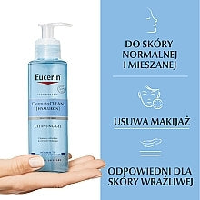 Eucerin DermatoCLEAN [HYALURON] Refreshing Cleansing Gel 200ml, Mild Face Wash Ideal for Sensitive Skin, Gentle Face Cleanser with Hyaluronic Acid, Moisturising and Refreshing Formula, Fragrance-Free
